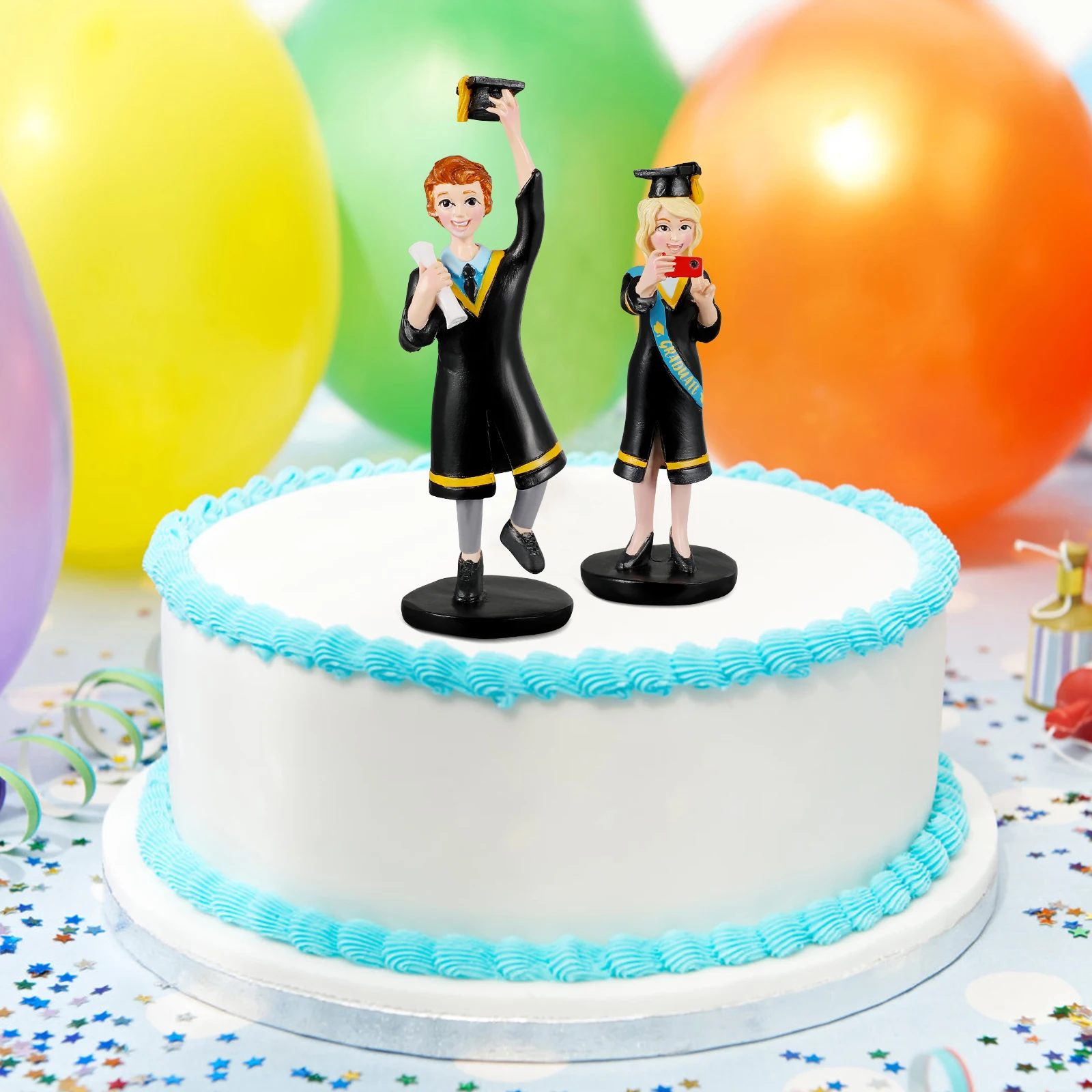 

Cake Decoration Ornaments Figurine Figures Figurines Graduation Party Supply Cap Topper Mini Favors Gift Student