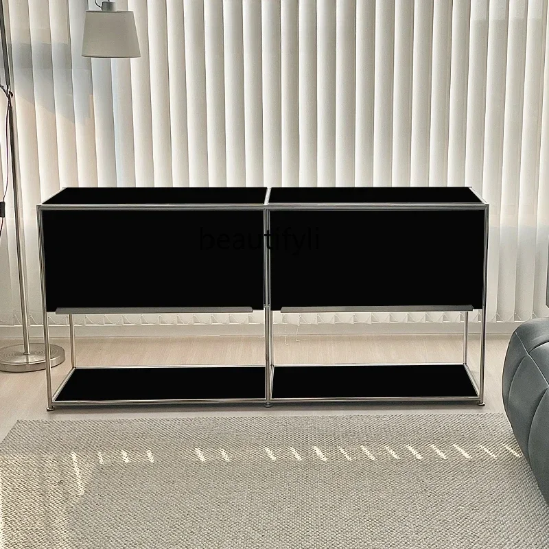 

Household living room, dining side storage, chest, medieval bedroom, bedside stainless steel module combination