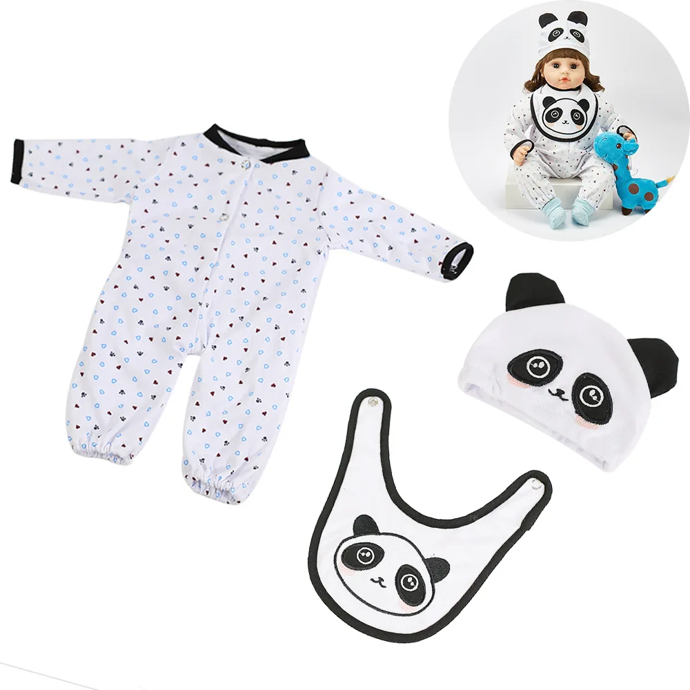 New Doll Clothes Born Baby Fit 17 inch 43-45cm Jumpsuit Pajamas Doll Accessories Clothe For Baby Reborn Dolls Suit for Bebe Doll