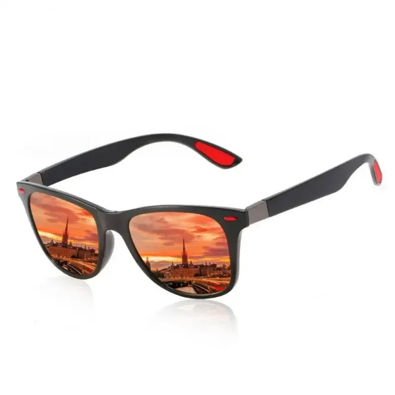 Lunettes de soleil polarisées classiques pour hommes et femmes, lunettes de soleil carrées, lunettes anti-absorbe ouissement, lunettes de voyage