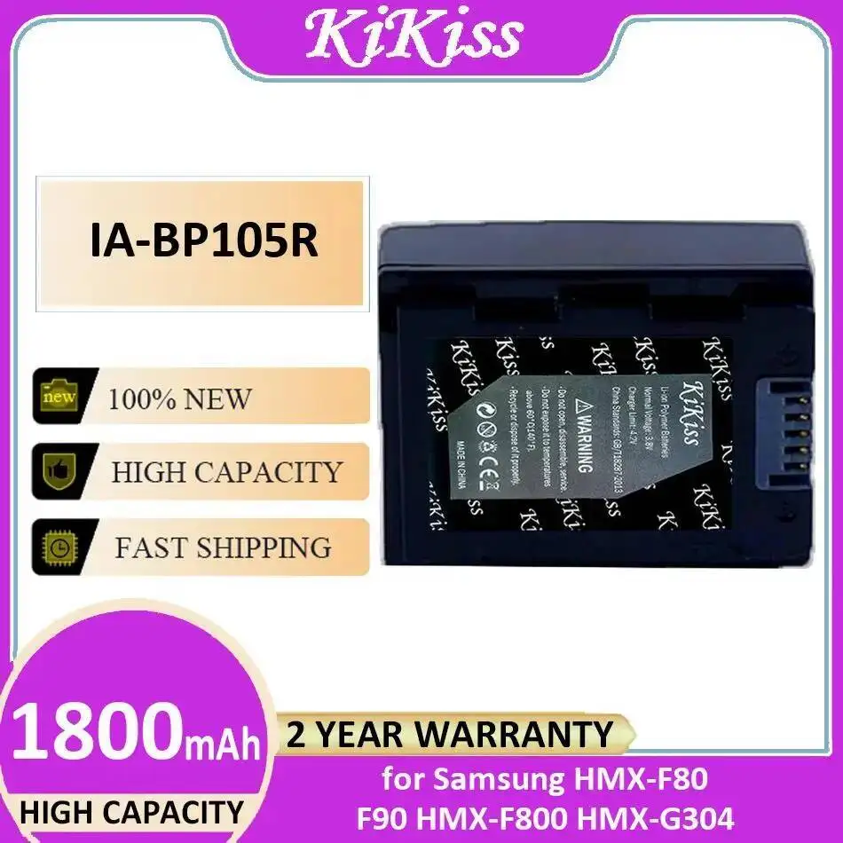 

1800 мАч для Samsung Hmx-F80 F90 Hmx-F800 Hmx-G304 аккумулятор для камеры IA-BP105R надежный источник питания