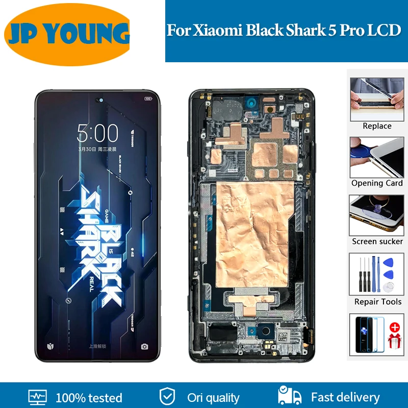 

AMOLED 6.67" lcd For Xiaomi Black Shark 5 Pro LCD Display +Touch Screen Digitizer For BlackShark 5 pro 5pro SHARK KTUS-H0 lcd