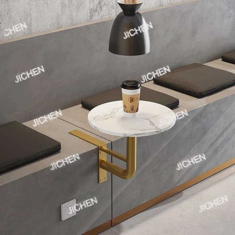 JCノルディックシンプルミルクティーショップダイニングテーブルライトラグジュアリーウォールサイドラウンドカウンター多機能カフェカードウォールハンギングテーブル