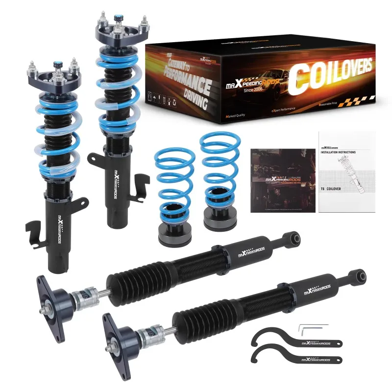 Front + Rear  24 Damping Levels Coilover Shock Struts for Volvo C30 S40 V50 FWD 2004-2013 Street Use Shocks