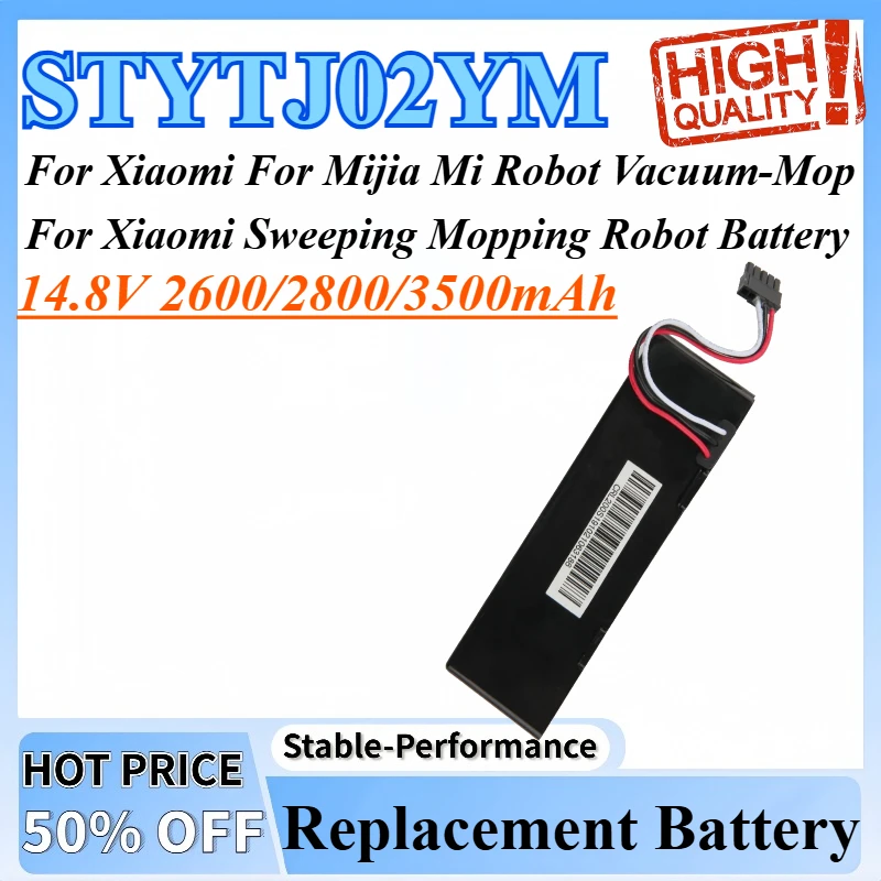

14.8V 2600/2800/3500mAh Rechargeable Battery For Xiaomi For Mijia Mi Robot Vacuum-Mop For Xiaomi Sweeping Mopping Robot Battery