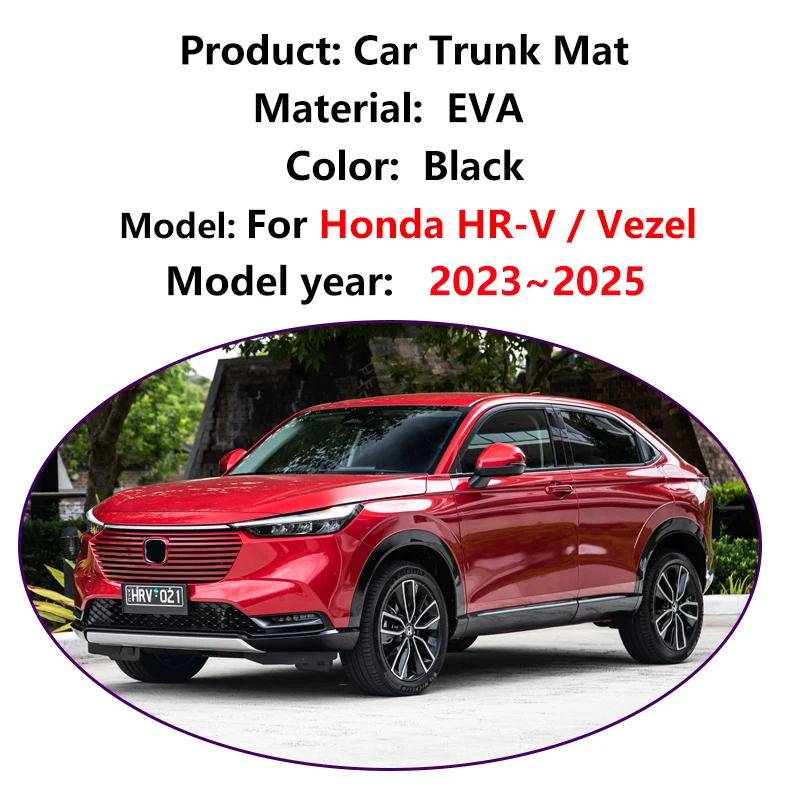 إيفا فرش داخلي للسيارات والشاحنات لهوندا HR-V HRV Vezel 2023 2024 2025 ZRV ZR V سيارة جذع الحصير البضائع سجادة مقاومة للماء تخزين الوسادة اكسسوارات