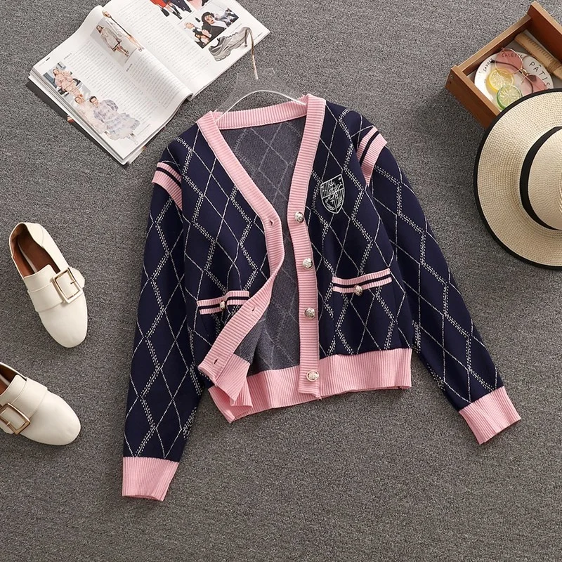 Knitted Two Piece Set Women Autumn Clothing Set Casual Long Sleeve Sweater Cardigan + Wide Leg Long Pants Suits Trousers Outfits