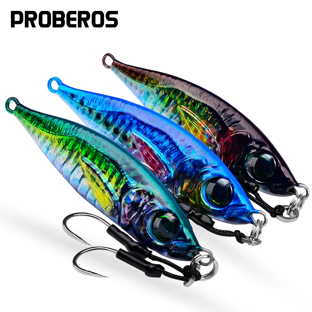 

PROBEROS Hybrid Jigging Lures Ideal Ocean Fishing Fishing Hooks Vibrant Lure Design Durable Fishing Hooks Fishing Gear
