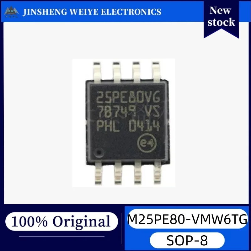 5/20 pieces M25PE80-VMW6TG 25PE80VG SOP-8 8M-bit Serial Flash Memory New Original Stock
