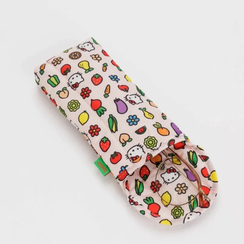

Kawaii Hello Kitty Glasses Bag Sunglasses Sunglasses Storage Cartoon Printed Clip Glasses Protective Case Cute Women Accessories