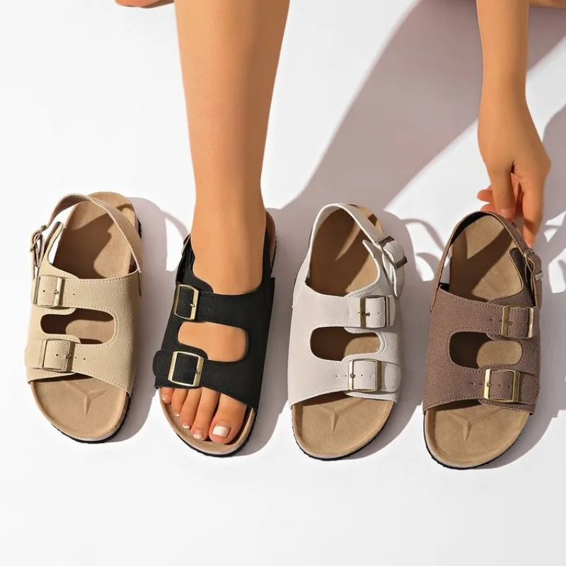 

Flat-soled Retro Genuine Leather Hollow Baotou Sandals Women's 2026 New Hollow Pig Cage Women's Summer Sandals