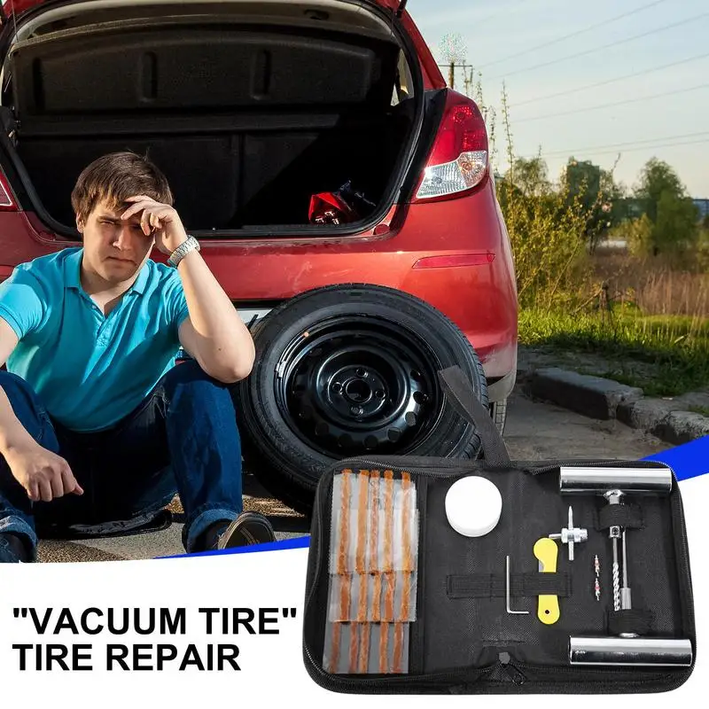 

Комплект для ремонта шин Комплект для ремонта шин 24-компонентный комплект для тяжелых шин Затычки для шин Профессиональные комплекты для ремонта шин для мотоциклов