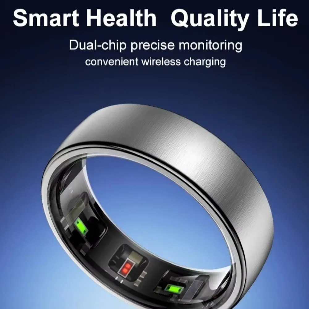 stainless-steel-smart-ring-ip68-waterproof-5atm-waterproof-health-monitor-ring-multi-sport-mode-wireless-charging