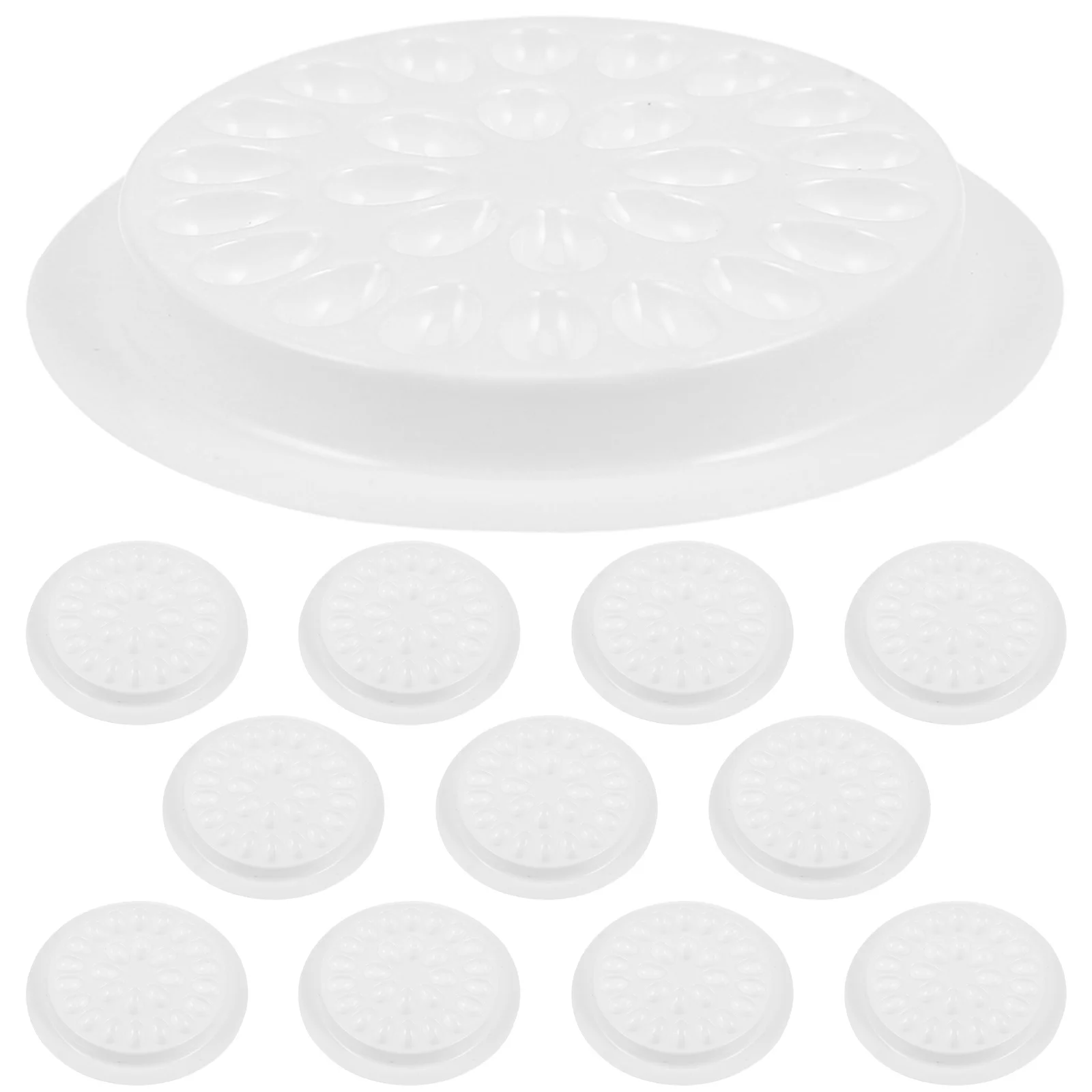 100개 속눈썹 접착제 홀더 꽃 모양 일회용 접착제 패드 정밀한 유출 방지 속눈썹 접착 팔레트 속눈썹 연장 정리함