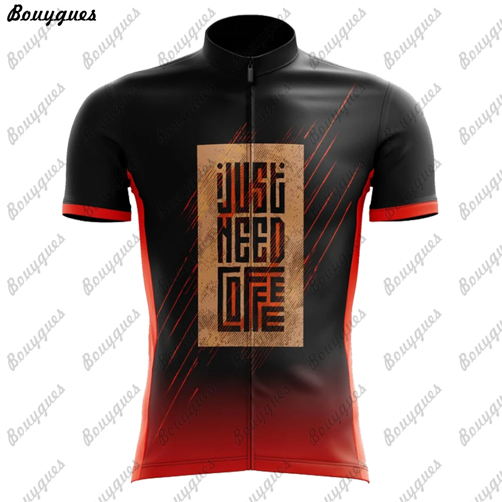 New Coffee Series Men Cycling Jersey MTB Maillot Bike Shirt Downhill Jersey High Quality Team Mountain Bicycle Clothing