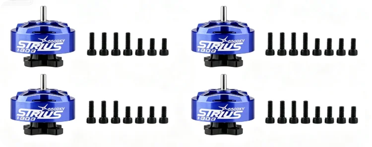 4 Stück SIRIUS 1303 5500/6000/7000/8000/11500/12500KV Bürstenloser Motor für 1,5-3 Zoll FPV Cinewhoop Drohne 50-60MM Propeller für Rennen