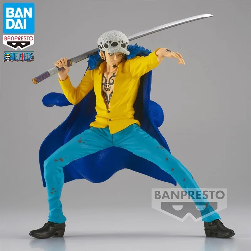 Bandai Genuine ONE PIECE Anime Figure Trafalgar D. Water Law Action Figure Toys for Boys Girls Kids Gift Collectible Model