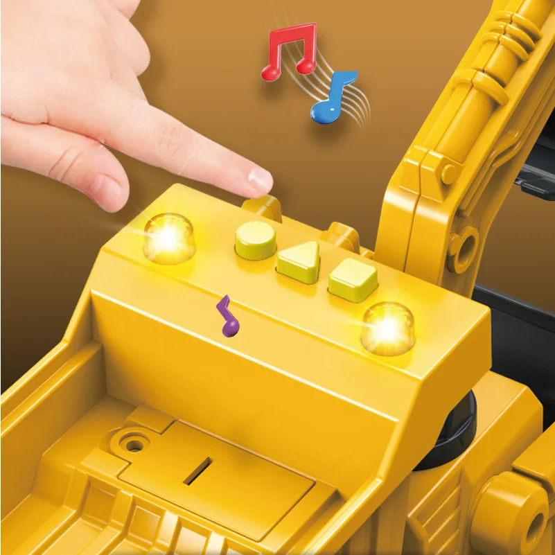 Bambini Elettrico Con Luci Storia Inerzia Auto Giocattolo Simulazione Città Ingegneria Auto Escavatore Tirare Indietro Auto Giocattolo Modello Ragazzo Regalo