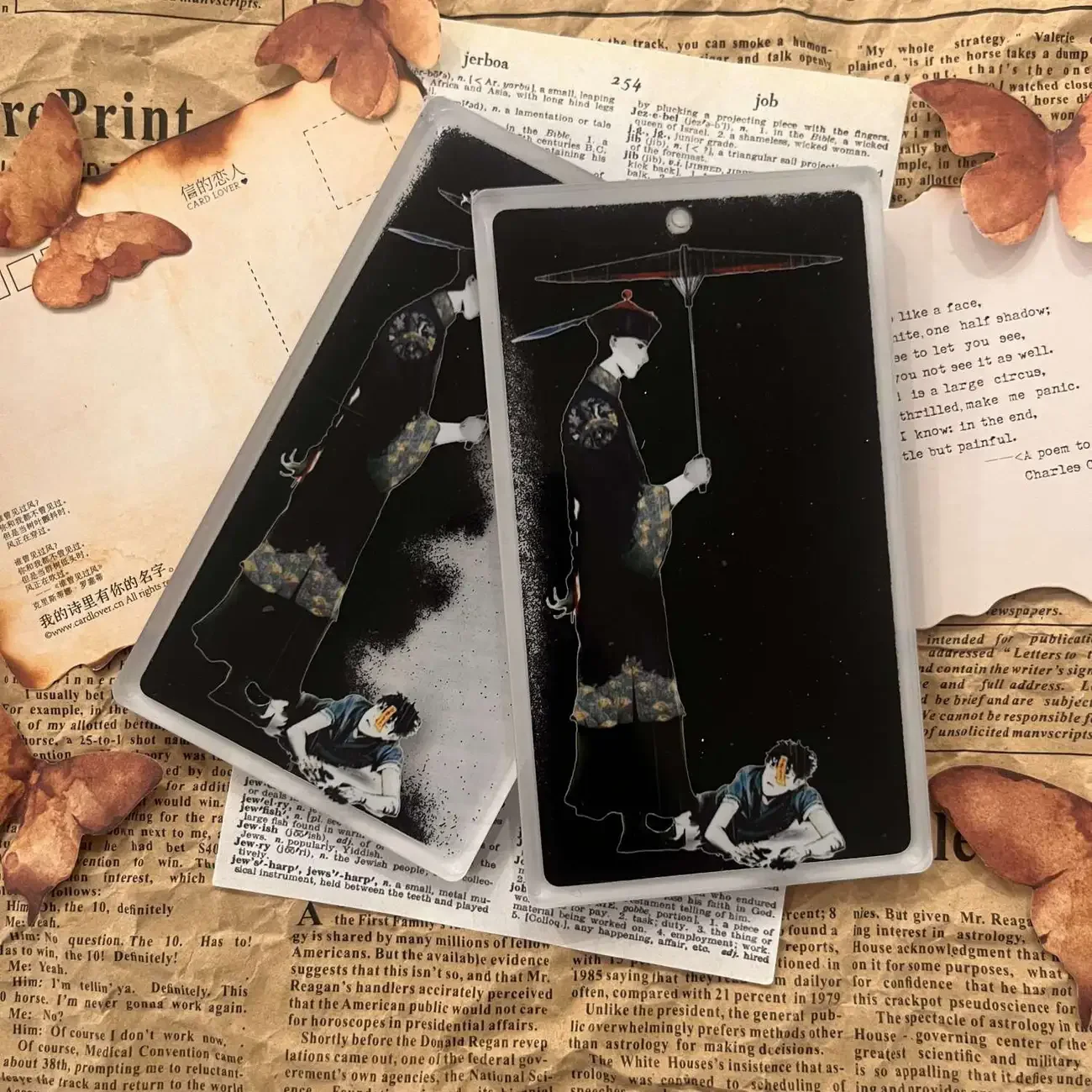 Anime Gu Wei Nan Ting Gao Ying Yin Ting Cosplay figura de Anime acrílico arena fluida Mahjong adorno de escritorio de dibujos animados regalo de Navidad