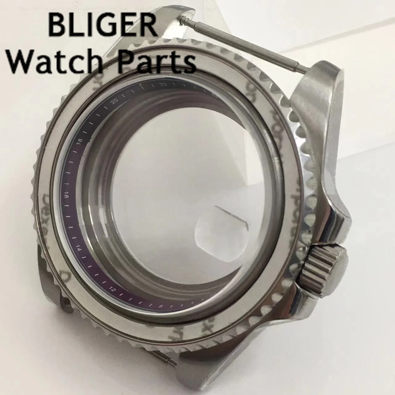 Часы BLIGER Серебристые стерильные, 40 мм, из нержавеющей стали с сапфировым стеклом