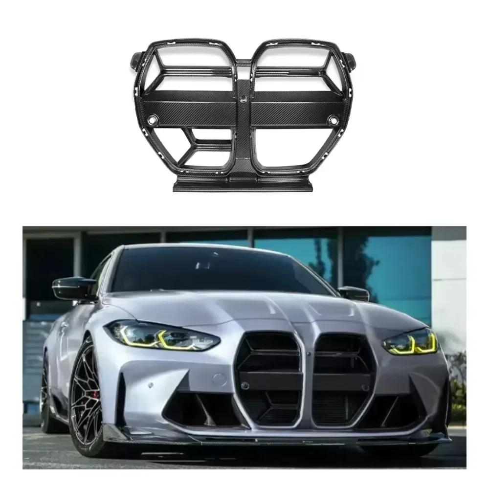 

New! 2021-2024 for BMW M3 M4 G80 G82 G83 Racing Grills CSL Style Dry Carbon Fibre Centre Grille Body Kits Trim Spoiler Front Bum