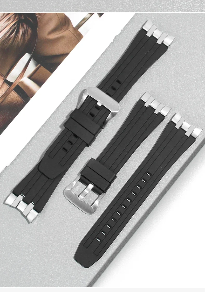 

Enxi Is Suitable for C-itizen Blue Angel First and Second Generation AT8020/JY8078 Original Arc Silicone Watch with Male
