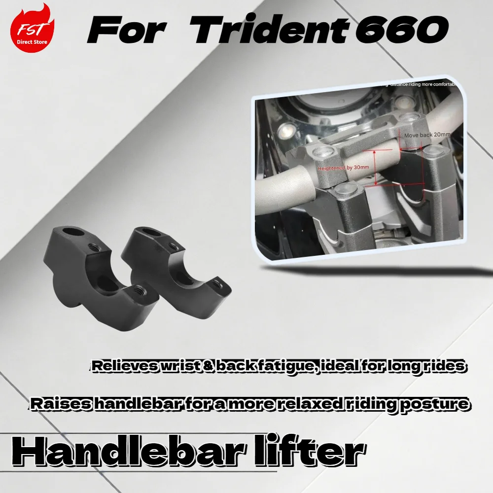 

CNC Handlebar Riser for Trident 660 25mm Height Adjustable Riser Bracket with Screw