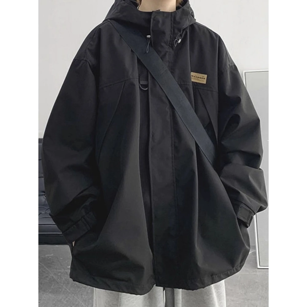 

Мужская осенне-зимняя куртка больших размеров 300, свободная посадка, ветровка в американском стиле, кардиган, верхняя одежда, повседневное молодежное пальто