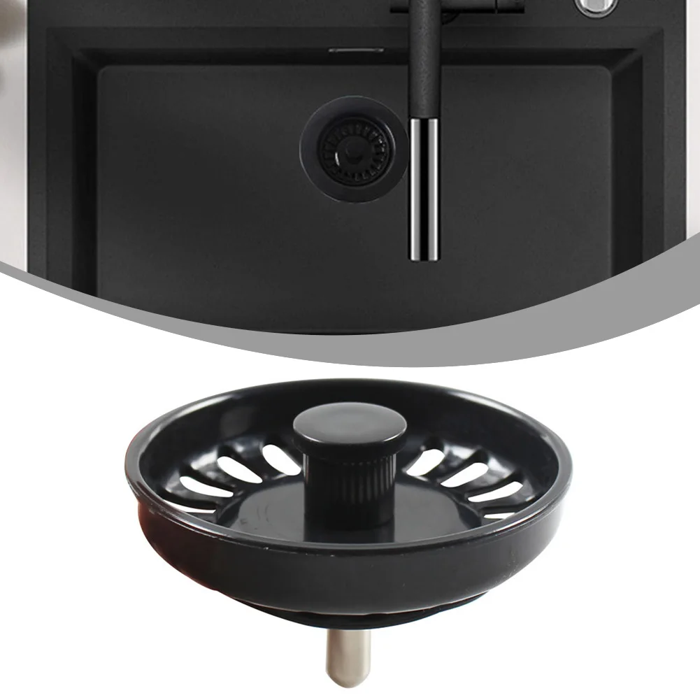 

1pcs PP Home Kitchen Plug Trap Kitchen Sink Basket Water Drain Filter For Deodorizing 74*45 Mm Black Kitchen Drains Strainers