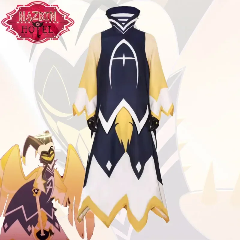 

Adam Cosplay Costume Hazbin Robe Uniform Dress Fantasia Blue and Yellow Suit Hotel Halloween Carnival Role Play Outfit Prop Men