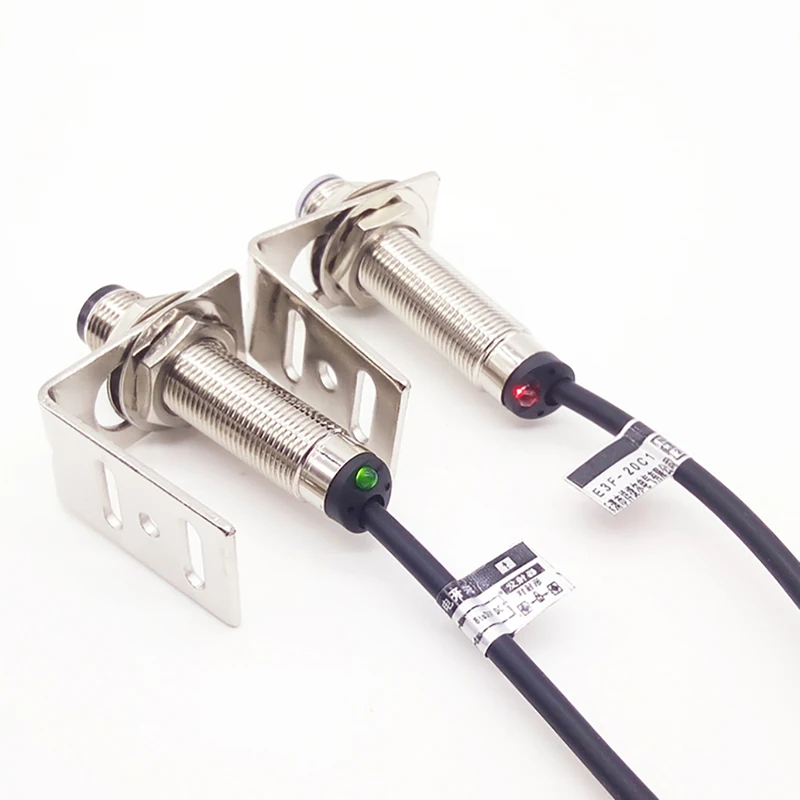 Laser Beam Photoelectric Switch E3F-20L/20C1 Infrared Sensor NPN PNP Switch 20 Meters Laser Sensor DC12V24V