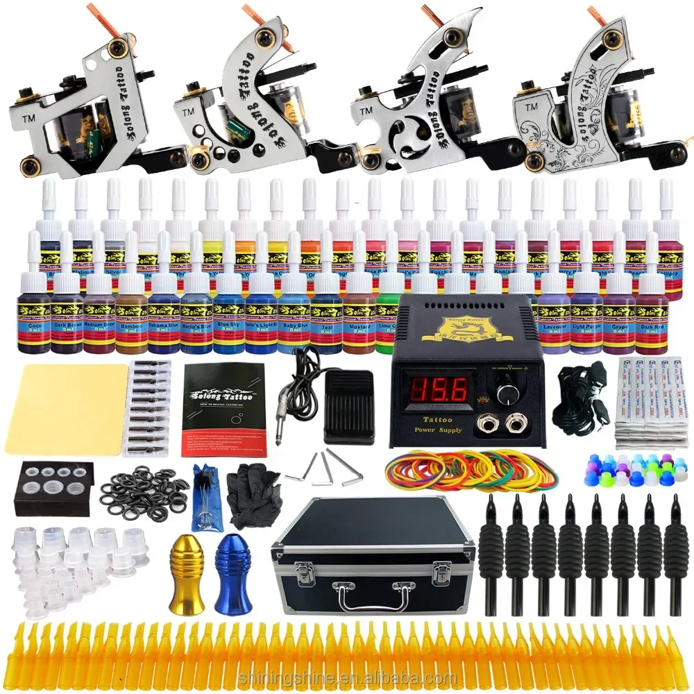 newest professional tattoo machines kit tattoo set