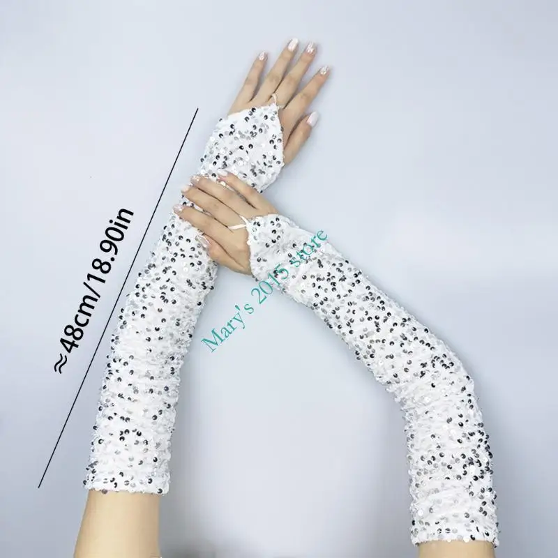 قفازات يد طويلة E15F للنساء والفتيات في زي حفلات الزفاف في عشرينيات القرن العشرين