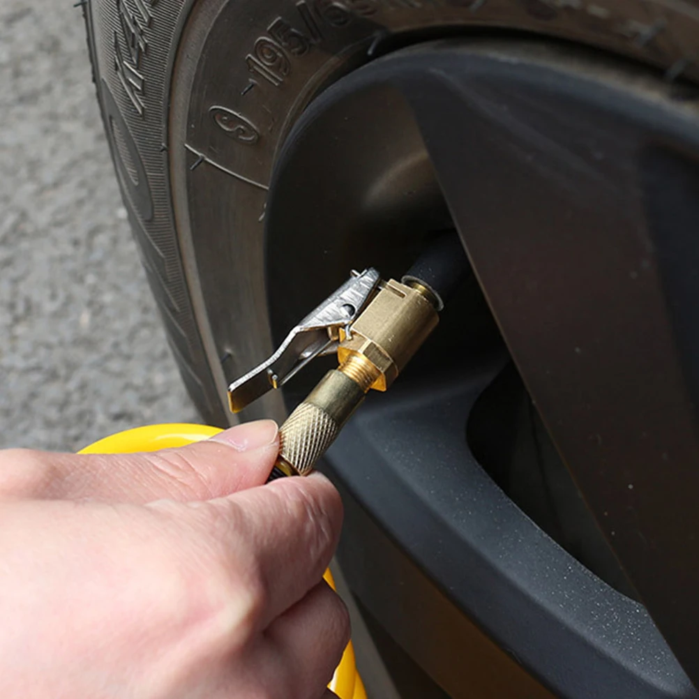 

5pcs Brass Tire Chuck 8Mm Durable Quick-Release Car Pump Clips Lightweight Air Valve Connector Thread Air Chuck Tyre Valves