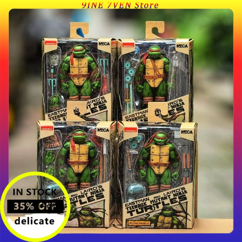 

Neca Teenage Mutant Ninja Turtles Cartoon Doll Model Hand-Made Deluxe Edition Movable Boxed Desktop Statue Ornaments Toy Gift