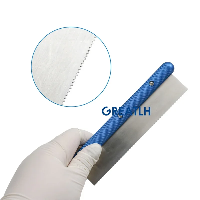 GREATLH Bone Saw Ultra-thin Saw Blade Hand-held Manual Bone Saw 18cm Orthopedic Veterinary Instrument