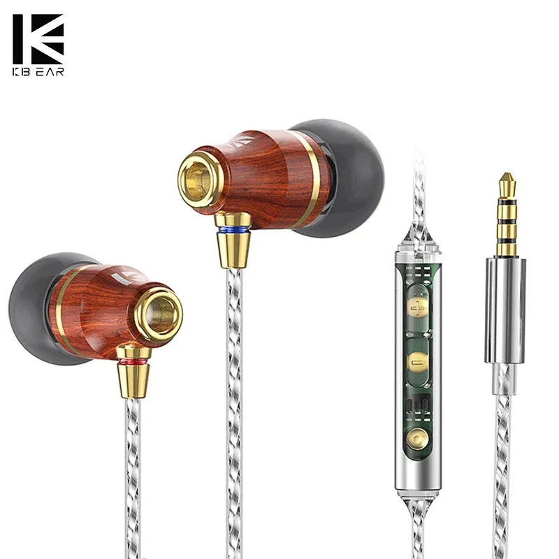 

KBEAR KW1 HiFi in Headphone with Microphone 6 Unit Dynamic Driver Stereo Earphones Sports Subwoofer Monitor For Apple Headphones