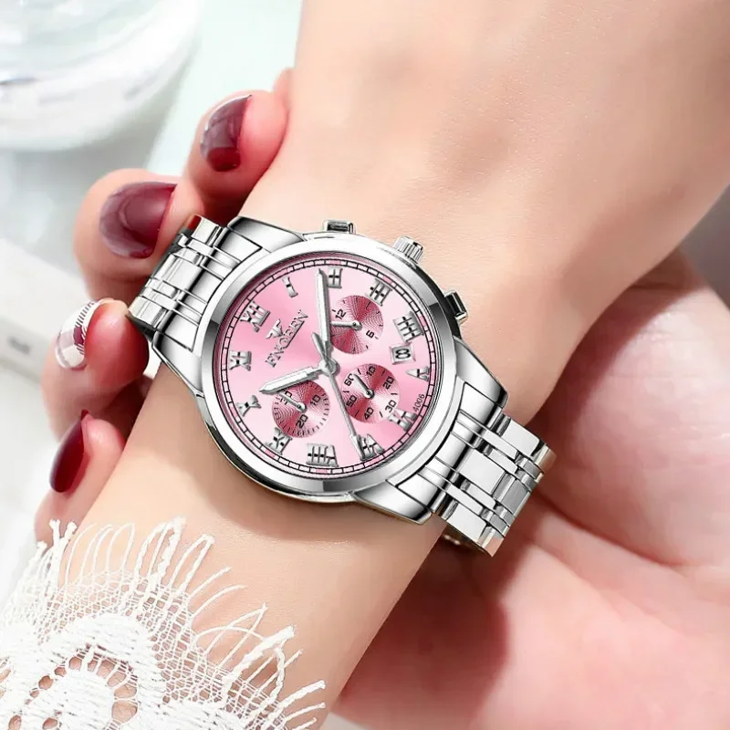 Women Luxury Rhinestone Stainless Steel Quartz Watches Ladies Business Watch Japanese Quartz Movement Relogio Feminino