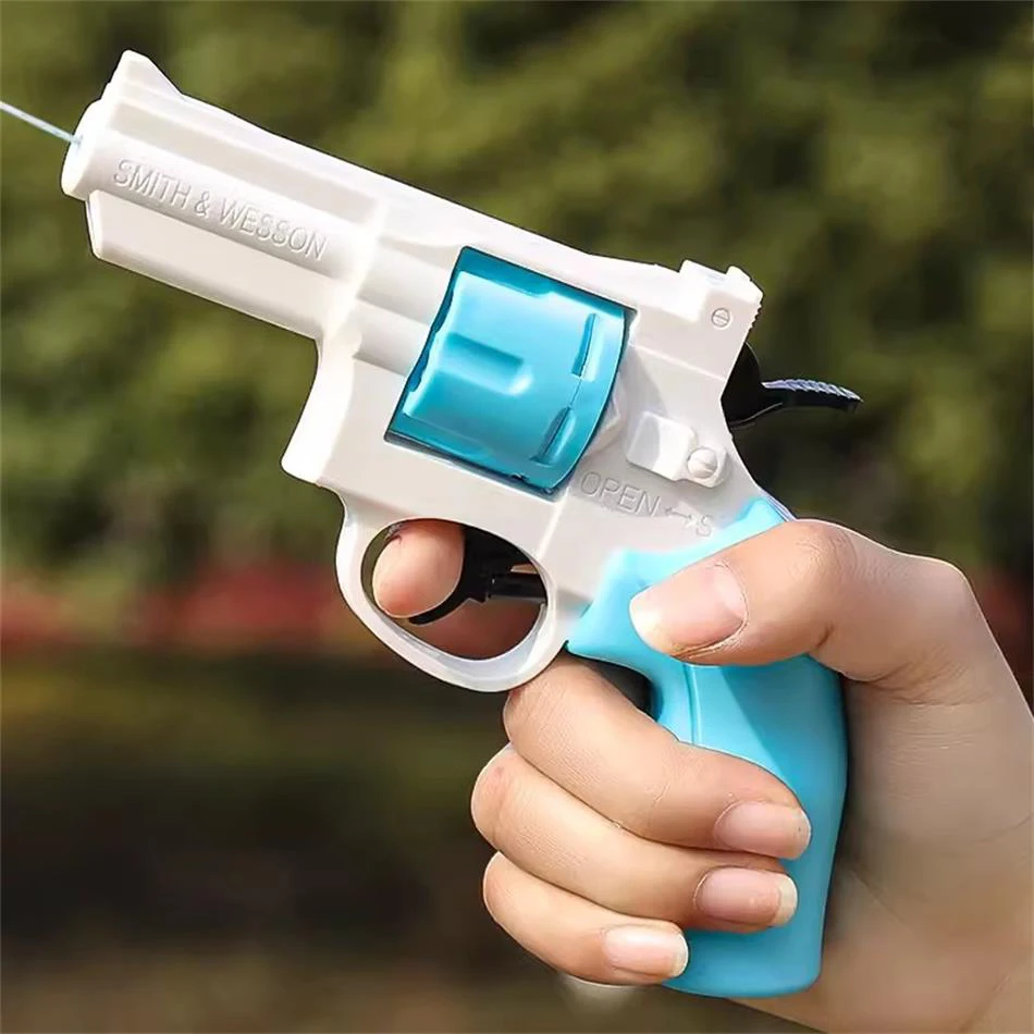 Huiqibao Sommer Revolver Wasser pistole Mini manuelle mechanische kontinuierliche Wasser pistole Spielzeug Jungen Mädchen Outdoor Strand Wasserspiel zeug