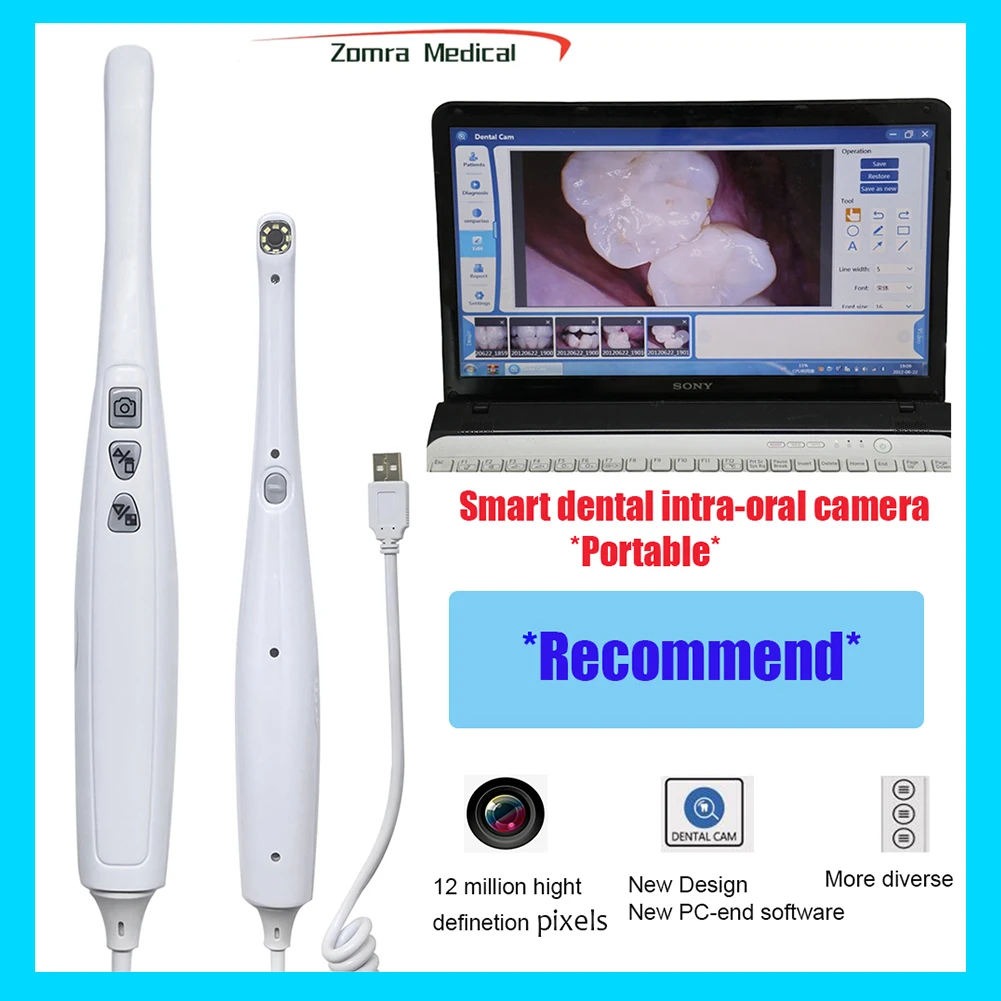 

Портативная стоматологическая внутриротовая камера высокого разрешения с легким портативным устройством для осмотра полости рта для проверки зубов