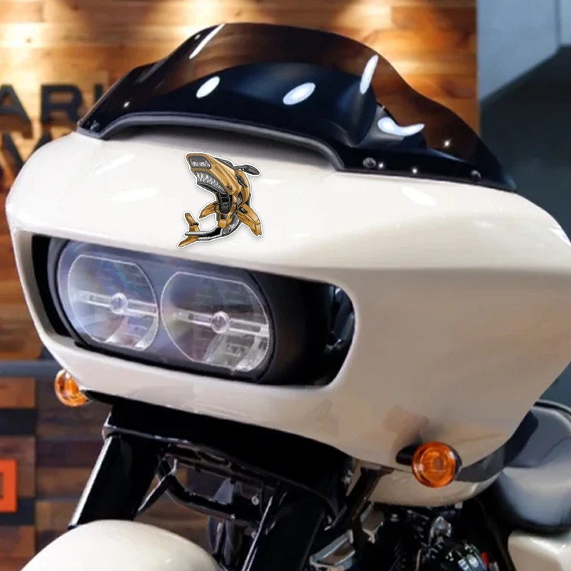 Pegatinas de carenado de motocicleta con nariz de tiburón, calcomanías de vinilo impermeables para tanque de combustible de motocicleta, caja de casco, 1 ud.