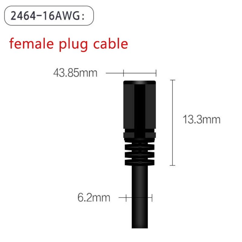 30cm 16awg DC Male Female Power Supply Connector Cable 2.1x5.5mm Copper Wire 10A Current For LED Strip CCTV Camera