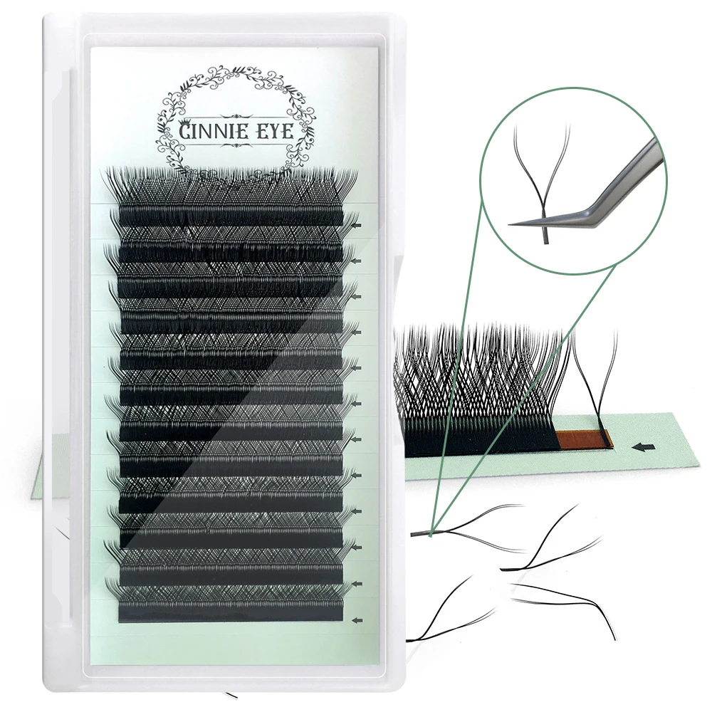 YY Eyelash L Curl 2D Y False Lash Extensions C/D/CC Ready Made Lashes Supplies Fast Fanning Volume Fake Mink Eyelash Bundles 7mm