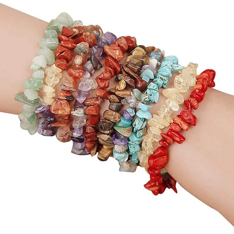 Gemstone Beads, Irregular Chips Stone Beads Assorted Loose Beads Crystal Energy Stone Healing Power For Jewelry Making