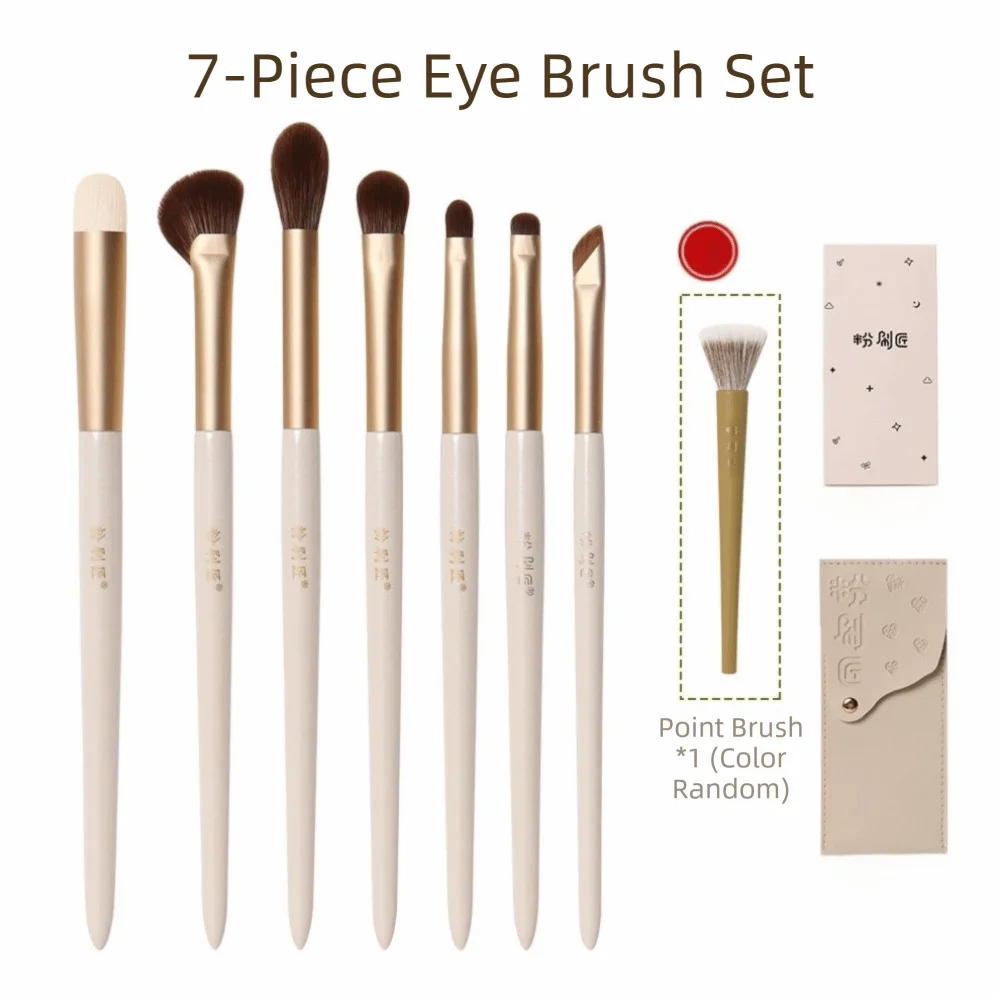 7 pçs conjunto escova macia pincéis de maquiagem dos olhos conjunto sombra escova detalhe escova cosméticos pincéis nariz sombra escova ferramenta de maquiagem feminino