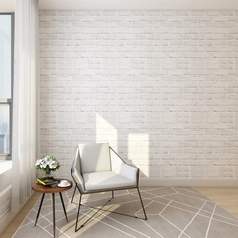

Обои из искусственного кирпича, белые/серые самоклеящиеся контактные бумаги для ванной комнаты, декоративные обои для дома, наклейки