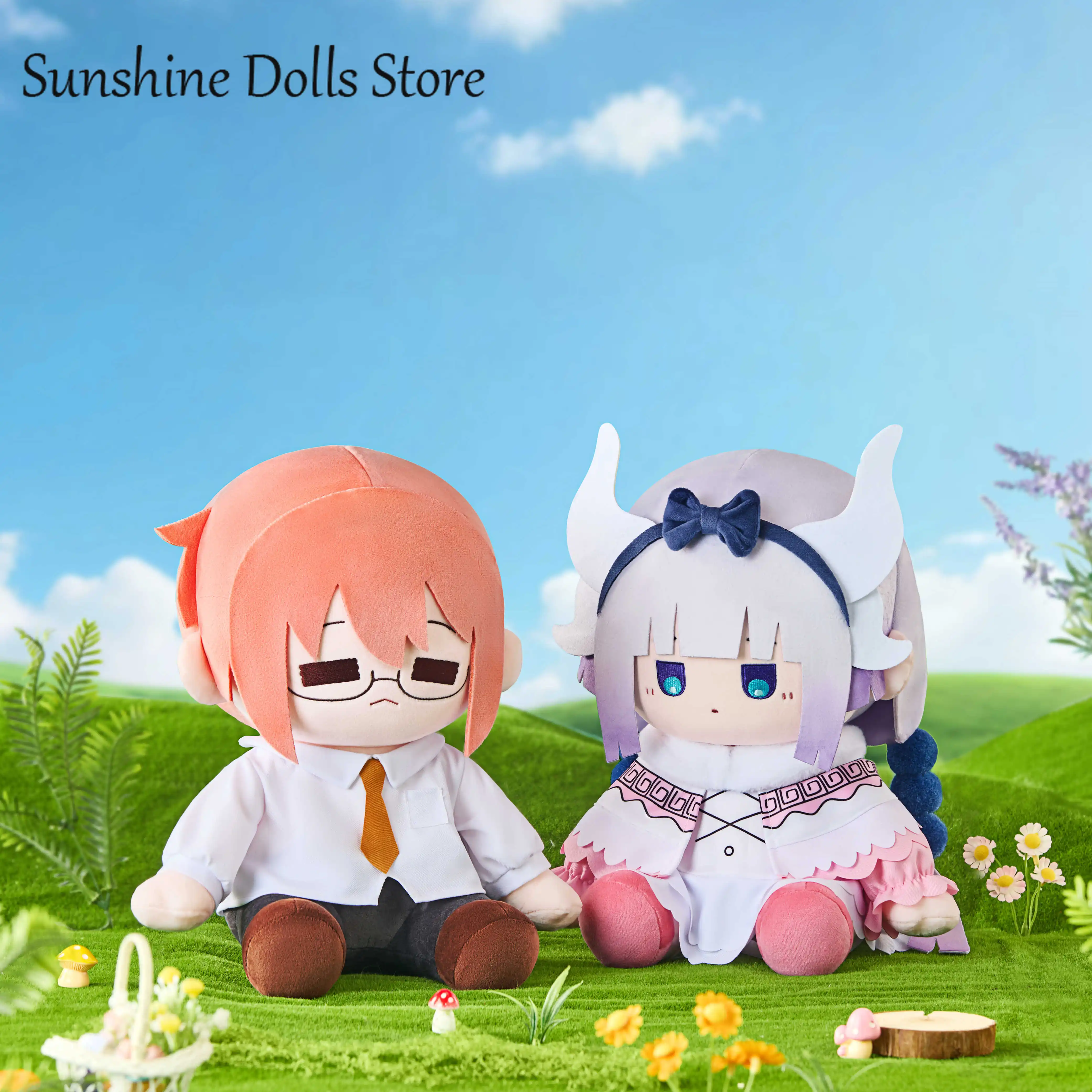 30 سنتيمتر الرسوم المتحركة الرسمية ملكة جمال كوباياشي التنين خادمة ‌   تأثيري لينة الجلوس الموقف أفخم دمية الجسم تغيير الملابس وسادة دمية محشوة