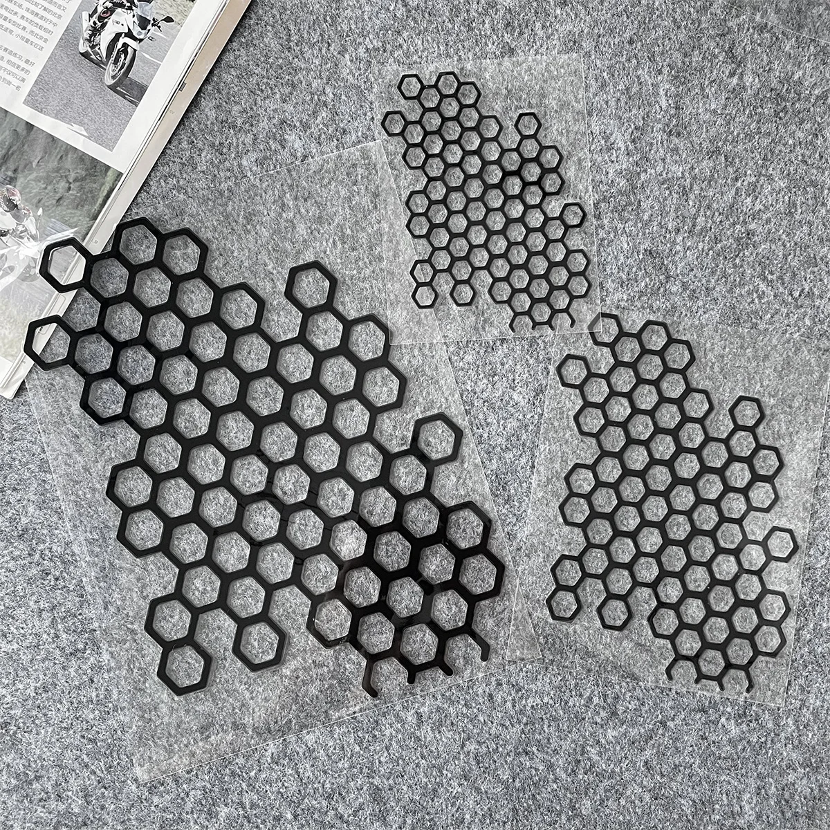 ملصقات سيارة قرص العسل للدراجات النارية الكهربائية ، ذيل رائع معدل ، ملصقات سيارة على شكل شبكة ، تصميم مفتوح ، من من من من من من x من من من من من من من العسل ، #5