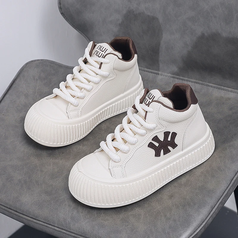 

Женские нескользящие кроссовки на толстой подошве, однотонные спортивные туфли на каждый день, для осени, 2023