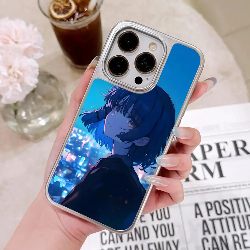 

Чехол для телефона Bocchi Rock Ryo Yamada для iPhone 17 16 15 14 13 12 11 Air Pro Max Plus, с серебряным покрытием, цветной, роскошный чехол